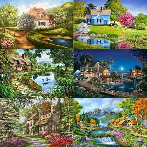 Diamonds embroidery painting Full of round Country style 5d Diy diamond home Decoration Holiday gifts