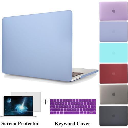Matte Case For Apple MacBook Air 11 13 inch Laptop bag Sleeve for Mac book Pro 13 15 with Retina Touchbar NEW Air 13 A1932 2018
