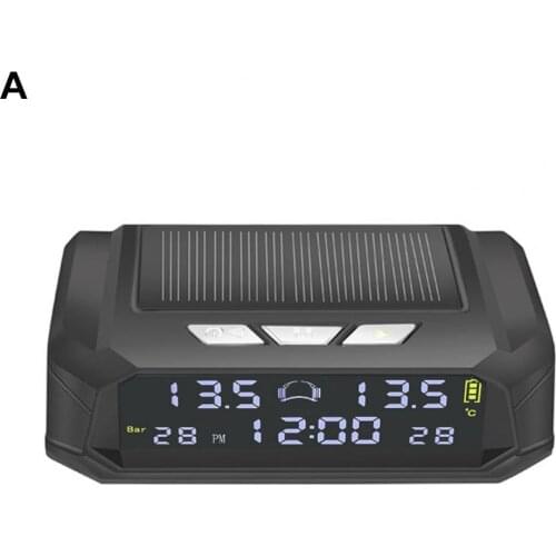 Tire Pressure Sensor Solar Power Digital Wireless LCD Display Auto Security TPMS Monitor for Truck датчик давления в шинах