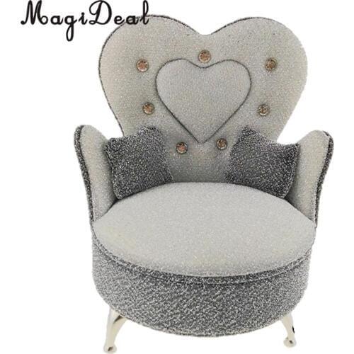 1Pc 1/6 European Style Wooden Miniature Sofa Armchair Bedroom Furniture for Dollhouse Action Figures BJD Dolls Accessories