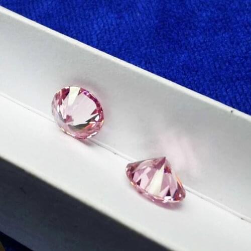 DVVS pink color round shape loose moissnaite 0.3ct 1ct 2ct 4ct Wholesale prices moissanite diamonds for jewelry