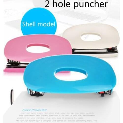Mini Puncher Paper Capacity 20 Sheets Heavy Duty 2-Hole Punch Padded Handle for Paper Card Picture File and More