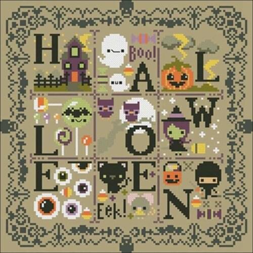Happy halloween patterns counted 11CT 14CT DIY Cross Stitch Sets Chinese Cross-stitch Kits Embroidery Needlework