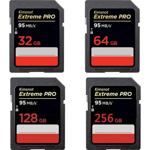 Kimsnot 95MB/s SD Card 64GB 128GB 256GB SDXC Card 16GB 32GB SDHC Card Class 10 Memory Card High Speed 633x UHS-1