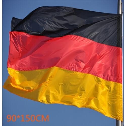 90*150cm Classic Red Black Yellow Germany Polyster Painted Flag Bar Classroom Decoration Pendant National Flag Banner