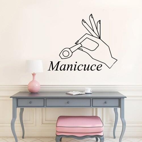Cartoon Exquisite nails Custom Name Wall Sticker Home Decor Stikers For Home Decor Living Room Bedroom Decal Creative Stickers