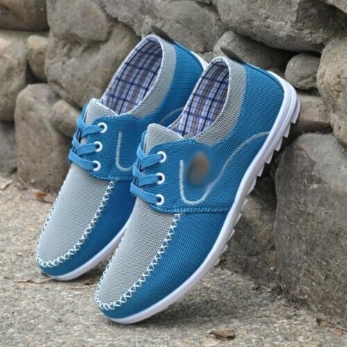 REETENE 2021 Comfort Men Driving Shoes Solid Color MenS Sneakers Autumn Breathable Shoes Male Big Size 48 Canvas Shoes For Men