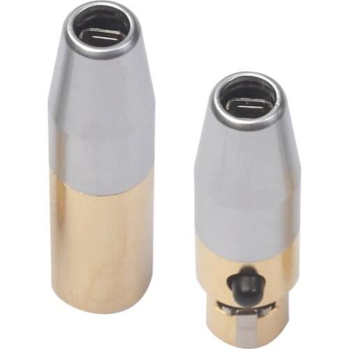 Set of 2 XLR Male to Female 3-pin Adapters for Audio Soldering Socket