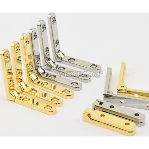 Brand New 100PCS 30X30X6mmX95° Zinc Alloy Wooden Box Hinges Jewelry Gift Wooden Cases Watch Cigar Boxes Hinges w Screws