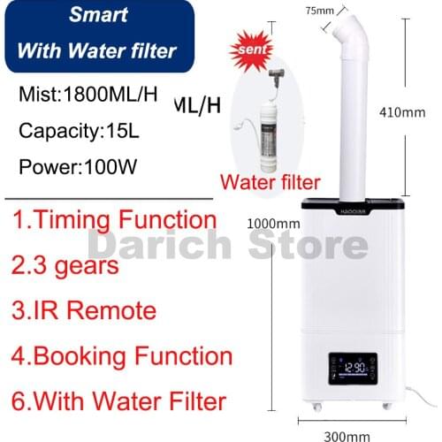 Industrial Air Ultrasonic Humidifier Mute Commercial Supermarket Vegetables Mist Maker Fogger Spray Anion Humidifiers