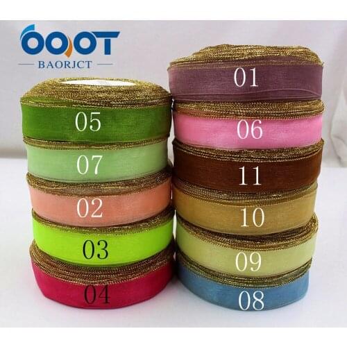 OOOT BAORJCT 1710235,1 roll (50 yards) 20mm double transparent transparent yarn weaving wedding party decor gift gift belt