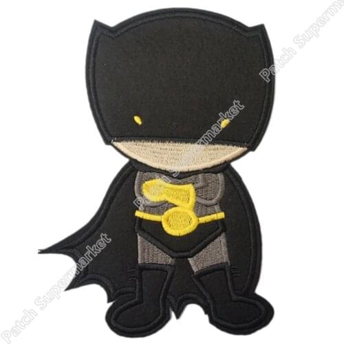 7" Super Hero Bat Boy Girl Christmas Film TV MOVIE kids children Large Felt Cute Cartoon Embroideried Patch Logo Badge