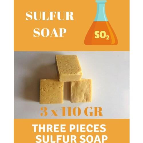 Soap Organic Sulfur Handmade Antiseptic Wash For Acne Fragrance Free Itchy Skin No Palm Natural Antiseptic Set Of Three Pieces