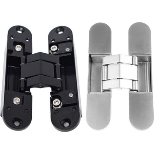 Hidden Door Hinges Invisible Hinges Concealed Hinges Zinc Alloy 180 Degree Swing Hinge 3 Way Adjustable Butt Hinge Drop Shipping