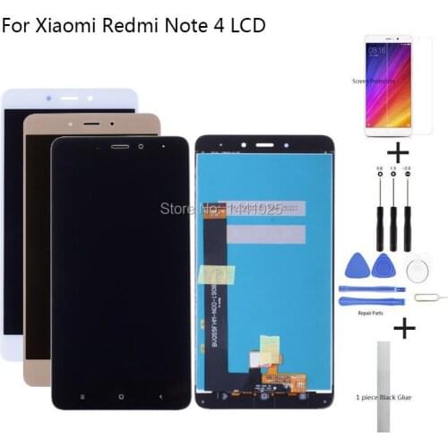Display Screen Replace For Xiaomi Redmi Note 4 LCD Touch screen 5.5 inch black white gold For Xiaomi Redmi Note 4 Touch screen