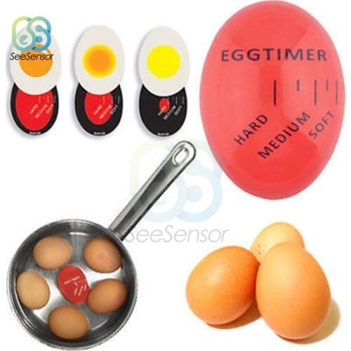 Kitchen Egg Timer Perfect Color Changing Timer Yummy Soft Hard Boiled Eggs Cooking Kitchen Eco-Friendly Resin Egg Timer Tools