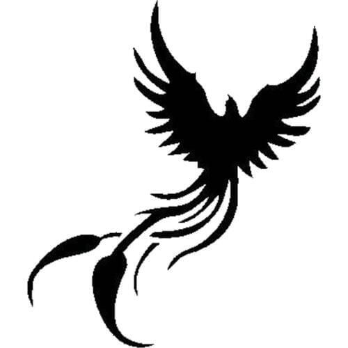 12.7*15cm Phoenix Funny Vinyl Sticker Fashion Personality Car Window Wall Tribal Fire Bird Decor Decals
