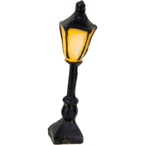 Vintage Street Square Lamp Landscape Bonsai Dollhouse Miniature Fairy Decor