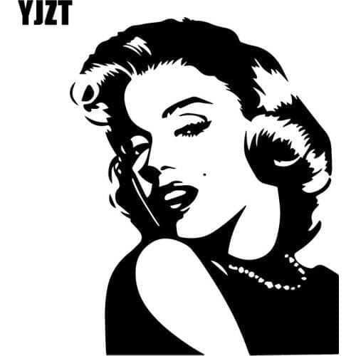YJZT 13CM*16.2CM Classic Characters Marilyn Monroe Vinyl Decal Car Window Bumper Sticker Cover Scratch Car Accessories C31-0387