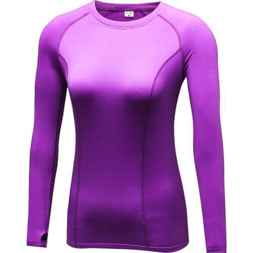Women Autumn Nylon Quick-Drying Long Sleeve Fitness Gym Running Yoga T-Shirt