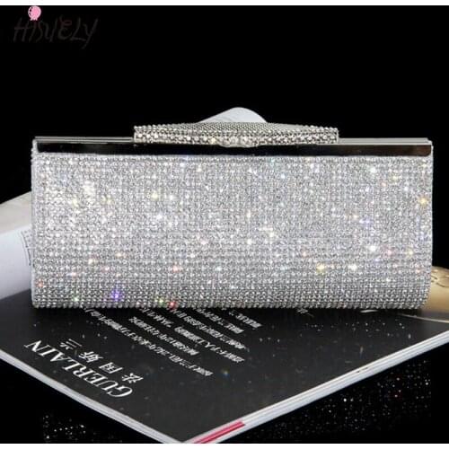 Womens Evening bag, diamond banquet bag, European and American ladies fashion clutch bag, wedding party wallet