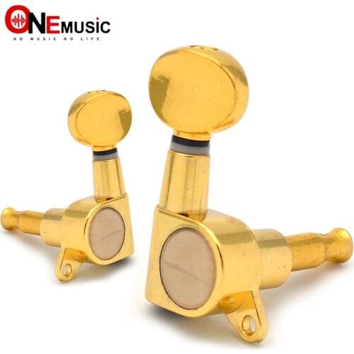 Golden Inline Guitar Tuning Pegs keys Tuners Machine Heads for strat Tele Style Electric Guitar