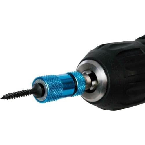 1/4 Inch Adjustable Screw Depth Bit Holder Magnetic Screwdriver Drywall Hex Bit Blue Screw Bit Holder With Magnet