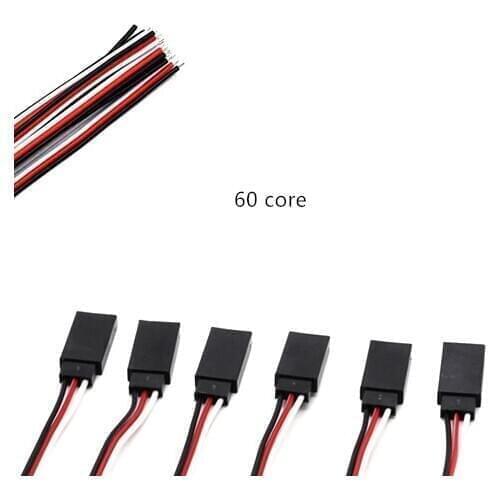 10Pcs 20cm Single Header Female 3P 60 Core Filaments DuPont Wire Extension Leads For Airplane Model Serve Motor Black-Red-White