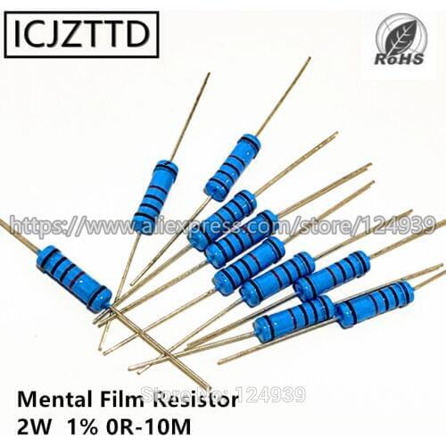 10pcs 2W 1% 2W Mental Film Resistor 1% 360K 390K 430K 470K 510K 560K 620K 680K 750K 820K 910K 1M 1.2M 1.5M 1.8M 2M 2.2M 2.4M