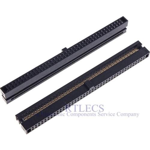 2 Pcs 0.050" 1.27mm 80 Pin dual Row IDC Connector 2x40 P 80 position Rectangular Female Socket Receptacle Ribbon Cable