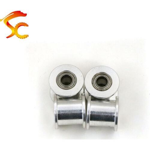 2pcs GT2 Idle pulley timing pulley Bore 4mm/5mm for belt width 10mm for 3D printer (without Teeth)