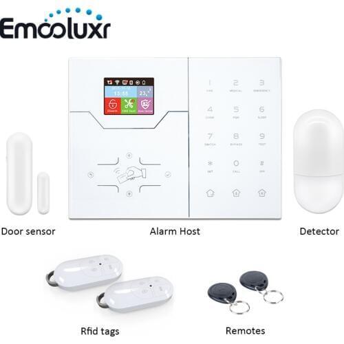 2018 WiFi/GSM Smart Home Alarm System HA-VGW Color LCD Display APP Remote Control RFID Arm Disarm Home Burglar Alarm Pet Immune