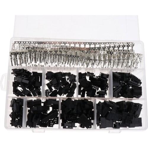 560 Pieces JST-SM 2 3 4 5Pin Plug Terminal Connector Male + Female 2.5mm Pitch