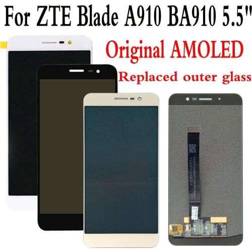 AMOLED For ZTE Blade A910 BA910 5.5" LCD Display Touch Screen Digitizer