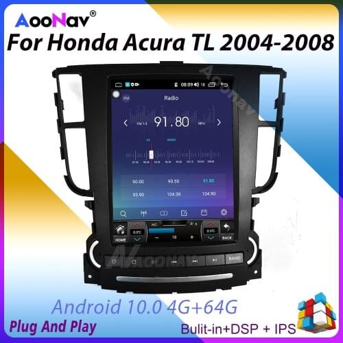 Android 10.0 Octa Core 128G Car Radio Stereo For Acura TL 2004-2008 GPS Navigation Touch Screen Radio Multimedia Player