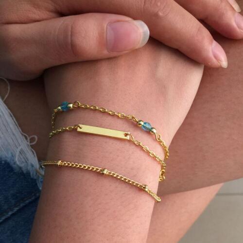 Hot Selling New Womens blue present beads Fashion friendship india bracelets For women Christmas Gifts New Year Choices