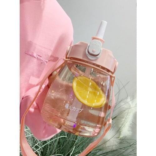 Water Cup Large Capacity 1000ml with Sipper Bottles 2021 New Pot Portable Cute Summer Cup