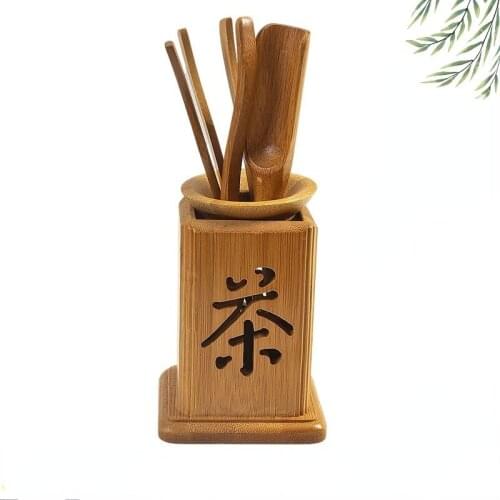 Natural Bamboo Tea Ceremony Six Gentlemen Tea Set Small Six-piece Set New Kung Fu Tea Set Accessories Decoration