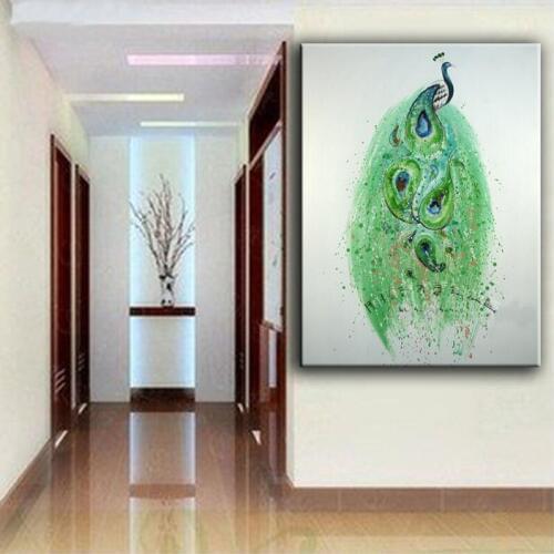 Elegant Peacock animal oil painting100% hand painted for living room decoration painting 20X28inch framed or not