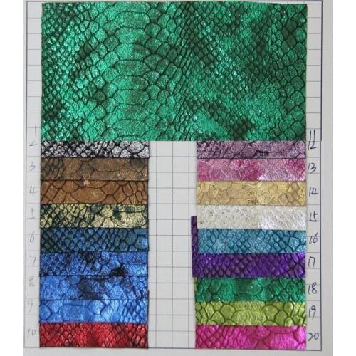 Holographic faux snake texture PU leather fabric new laser leather fabric material wholesale