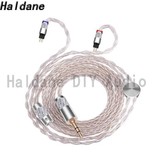Haldane HIFI（Soft 1.2m）7nOCC Silver plated 0.78mm Headphone Upgrade Cable For W4r UM3x 1964 Heir 10.A IEM8.0 IEM10.0 Earphone