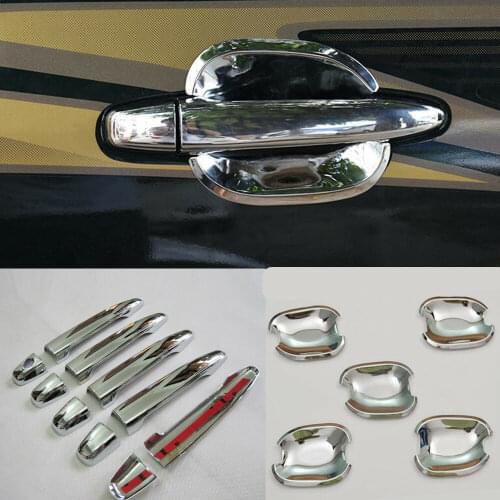 For Toyota Land Cruiser Prado FJ120 2003- 2009 15PCS Chrome Door Handle Bowl Cover Car modification Auto parts