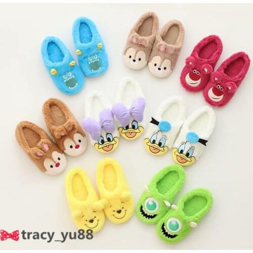 Disney Chip Dale Toy Story Donald Duck Anime Figures Cartoon Products Cosplay Accessories Plush Slippers Warm Gifts Unisex