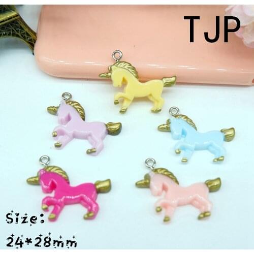 Kawaii Unicorn Charms Pendants for DIY decoration bracelets necklace earring key chain Jewelry Making