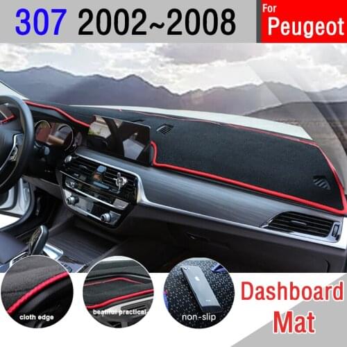 Car dashboard Avoid light pad Instrument platform desk cover Mat Carpets For Peugeot 307 2002~2008 307sw 307cc Car Accessories