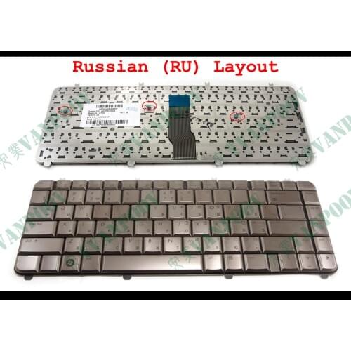 New RU Notebook Laptop keyboard for HP Pavilion dv5 dv5-1000 dv5t dv5z Brozen Russian version Coffee - 9J.N8682.P0R