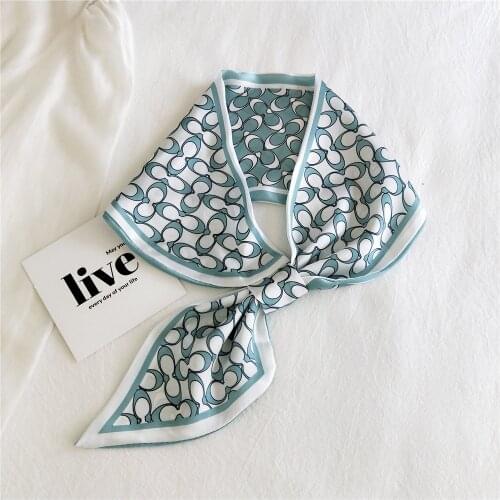 New Pashmina Silk Scarf Foulard Neckerchief Bandana Luxury Brand Female Hair Scarves Shawl Wraps Headband Hijab Cachecol SJ318