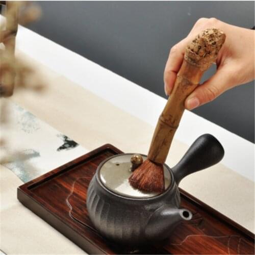 New Handmade Vietnamese Rattan Pot Cover Tea Ceremony Spare Parts Folk Crafts Kung Fu Tea Brush Bamboo Root Tea Spoon