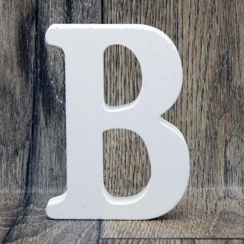 Wholesale 1pc Diy Freestanding Wooden Letters White Alphabet Wedding Birthday Party Home Decorations Personalised Name Design