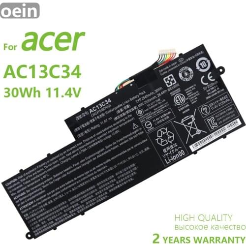 Oein Genuine AC13C34 New High Quality Laptop Battery For Acer Aspire V5-122P V5-132 E3-111 E3-112 ES1-111M MS237 KT.00303.005
